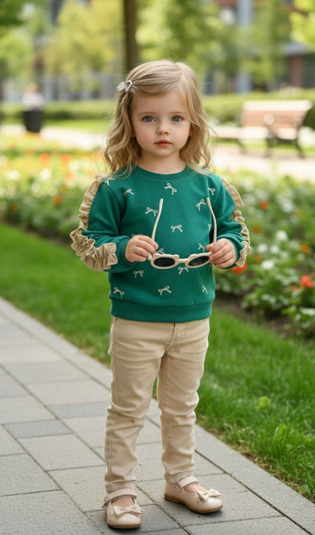 بلوزسبزتمام چاپ پاپیون