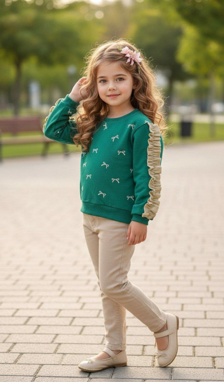 بلوزسبزتمام چاپ پاپیون